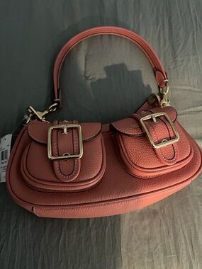 COACH Coral coral Ashton Pebbled Leather Shoulder Bag brand new with tags!